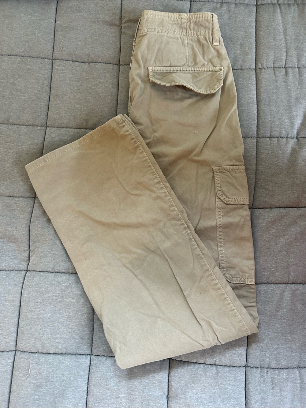 Zara Women's Tan Flare Cargo Pants
